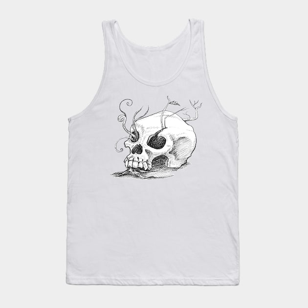 CAVEIRA / SKULL Tank Top by Franklin Silva Art